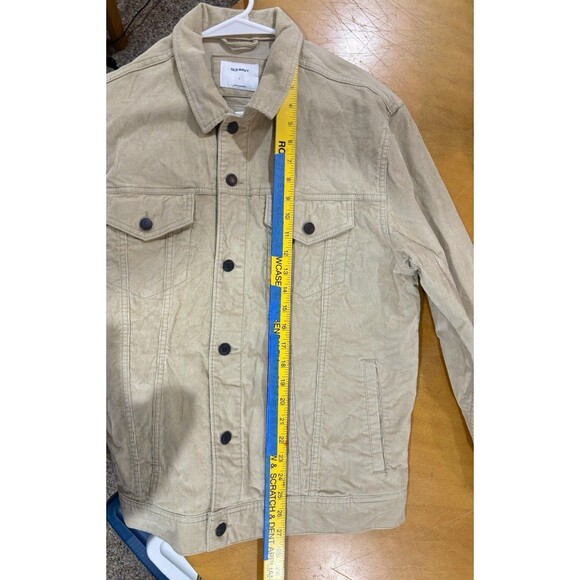 Old Navy Mens Beige Corduroy Classic Trucker Jacket Large - Picture 6 of 6